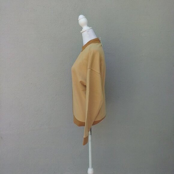 NEW Madewell Top Women's Size Small Knit Two-Tone Knit Purdue Gold HOST PICK - Picture 5 of 9